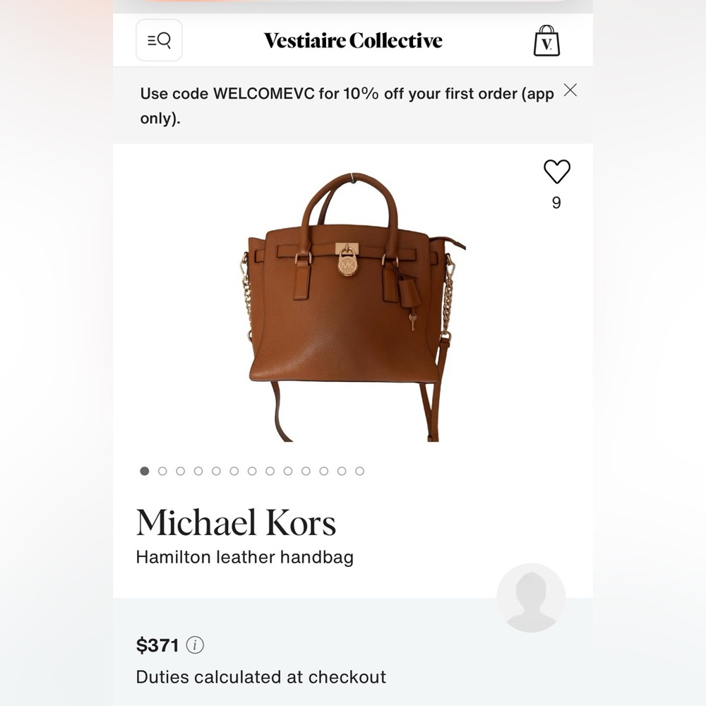 Michael Kors Hamilton Leather Bag